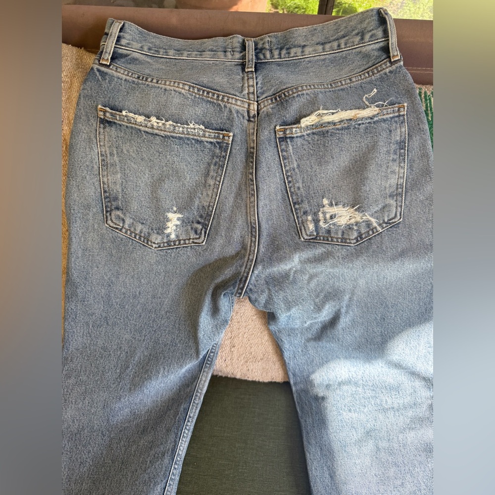 Agolde Women’s 90s Jeans - Distressed Straight Jeans - Picture 3 of 5
